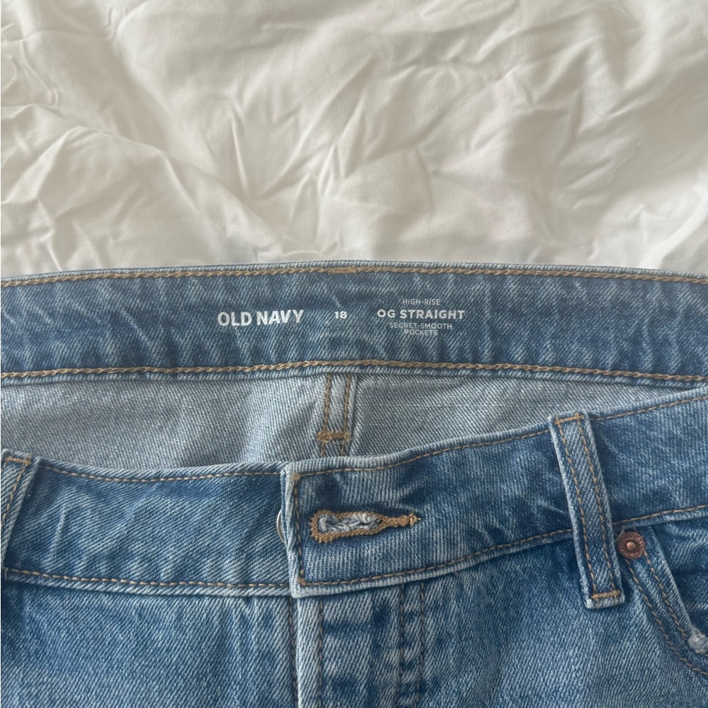 Old navy og straight high rise size 18 jean shorts